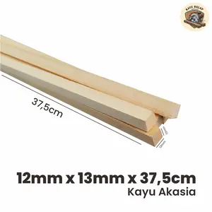 List/Stik Kayu 1,2cm x 1,3cm x 37,5cm Kayu Akasia