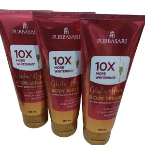 [ 3 PCS Merah ] PURBASARI GLUTA- HYA BODY SERUM/ Gluthatione/ 3 Pcs/ Hyaluronic Acid/ Niacinamide/ Mencerahkan/ Mengencangkan/Melembutkan/Hand body/ Lotion/ Memutihkan/ Kusam/ Aging