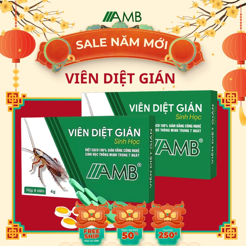 Viên Diệt Gián Sinh Học AMB Không Mùi Lành Tính Hộp 8 Viên Hiệu Quả Trong 7 Ngày An Toàn Cho Vật Nuôi Hộp Thu Hút Gián Tiêu Diệt Đàn Gián An Toàn Cho Chó Mèo