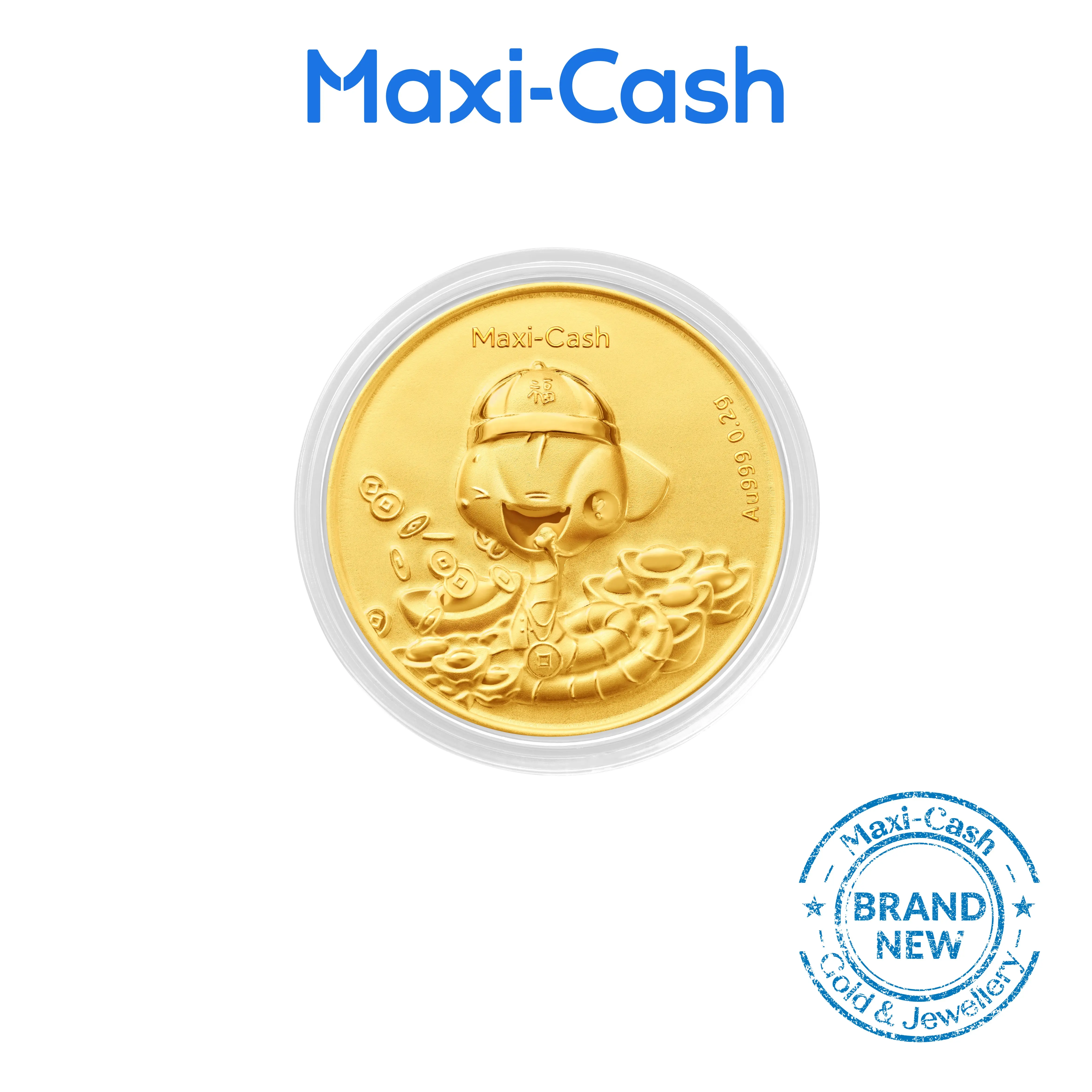 MediaCorp Xī Hā Shé 999 Pure Gold Coin (Round) in 999 Gold
