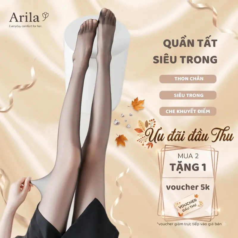[ DEAL HỜI SĂN NGAY ] Quần Tất Da Chân ARILA Siêu Mỏng Chất Liệu Cao Cấp Che Khuyết Điểm Thon Gọn Chân Freesize Cho Chiều Cao <1M70