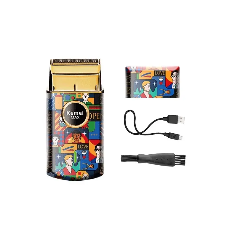 Kemei KM RS7098 Dan KM 503 Shaver Kemei Profesional Electric Hair Shaver kumis jenggot System Barbershop Cukur Elektrik 1