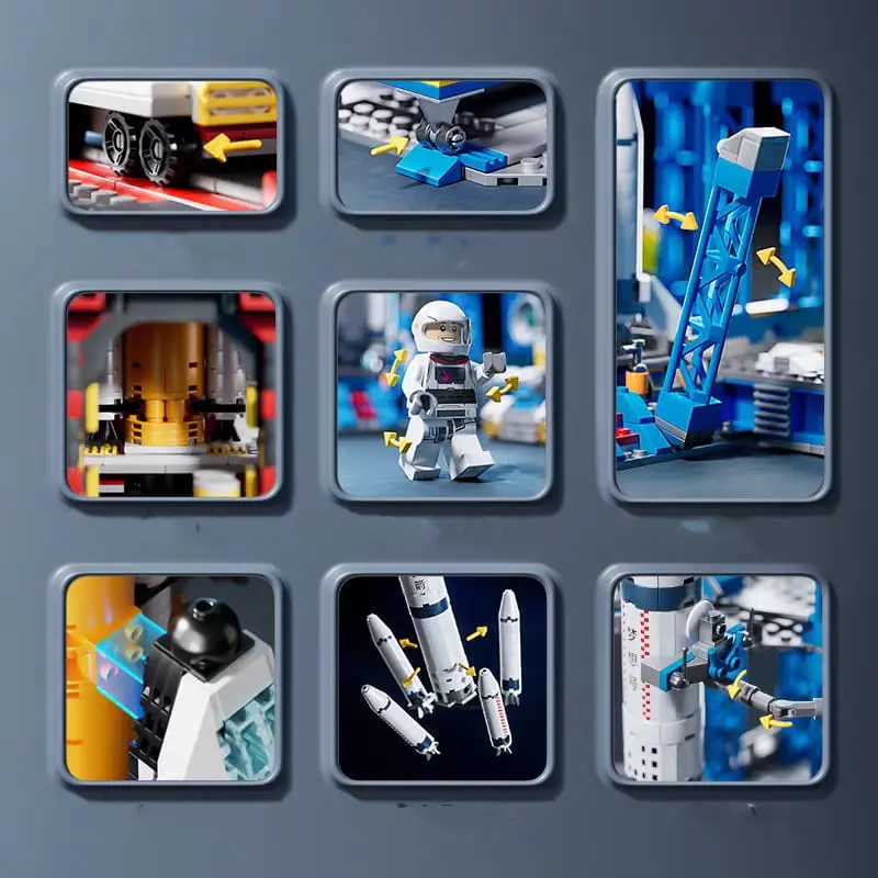 Space Shuttle Pesawat Ulang Alik Peluncuran Roket Mainan Block 3D Puzzle Mainan Balok Susun Nano Block Toys 3