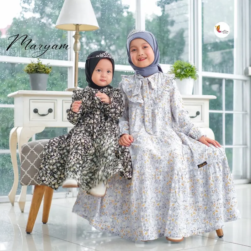 Gamis Anak MARYAM- Baju Gamis Anak Perempuan Usia 0-12 Tahun Crinkle Premium by Listiaforkids 4
