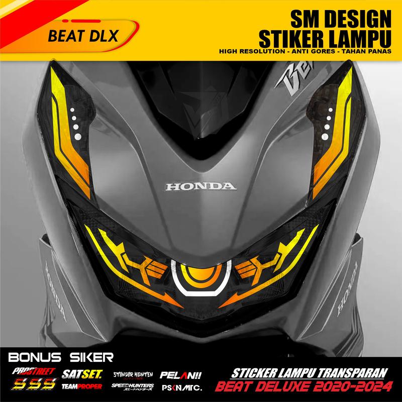 Sticker Variasi Lampu Alis Motor BEAT DELUXE-STREET 2020-2023 1