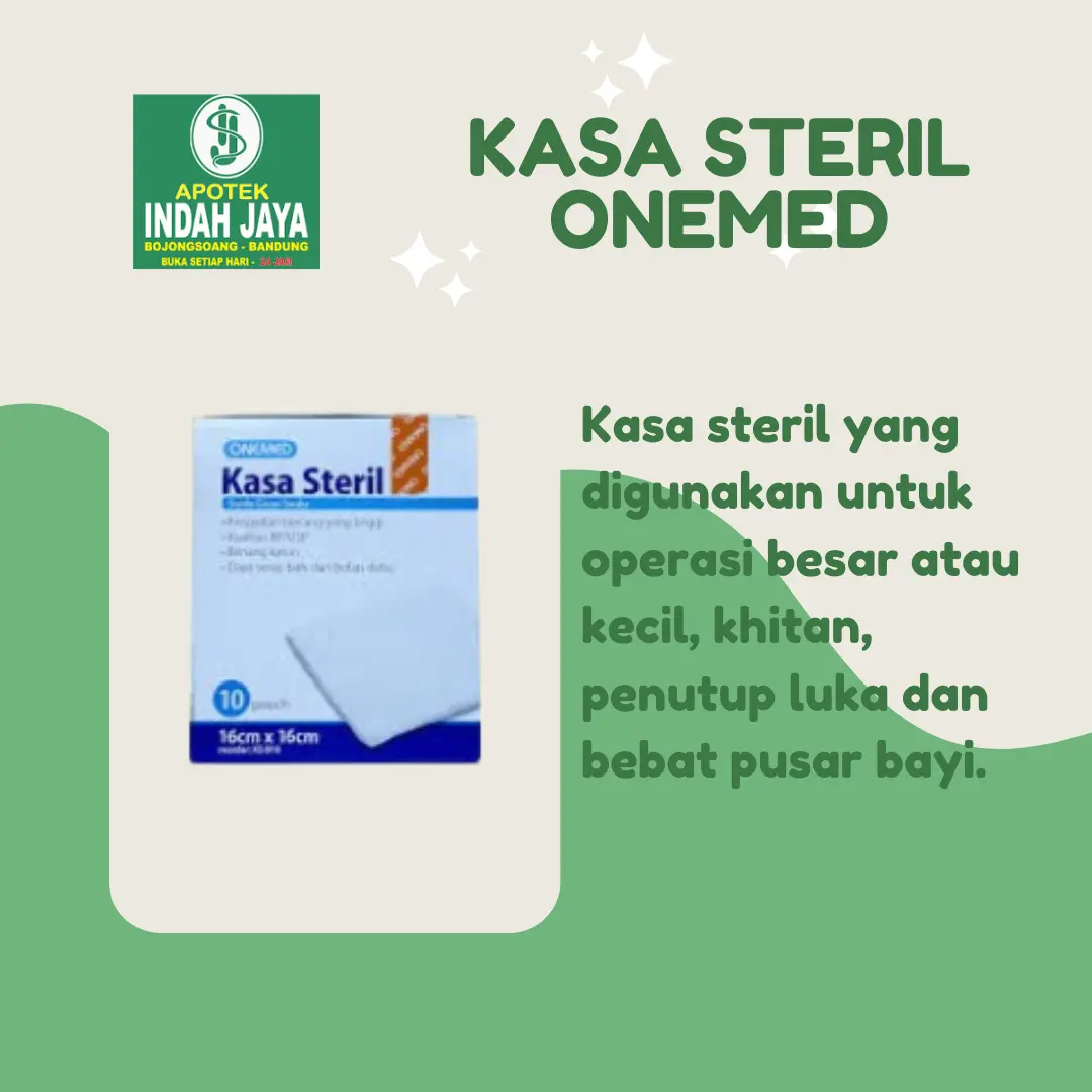 KASA STERIL ONEMED 16CM X 16CM ISI 10PCS
