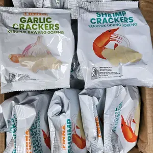 Fina Garlic Crackers & Shrimp Crackers Kerupuk Bawang Goreng & Udang Goreng isi 120 pcs/1 dus