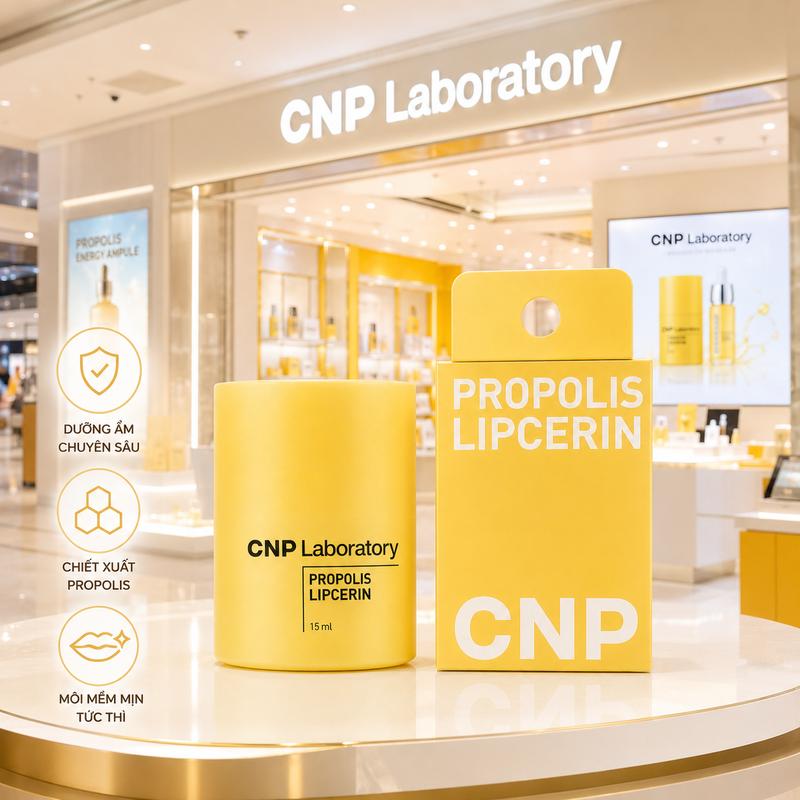 B20. Dưỡng Môi Keo Ong, Cấp Ẩm Môi CNP Laboratory Propolis Lipcerin HŨ 15ml