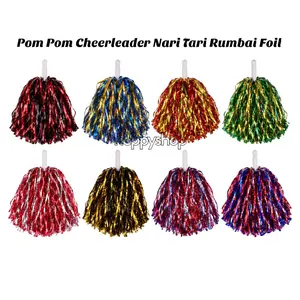 Pom Pom Cheerleader Nari Tari Rumbai Foil Pemandu Sorak