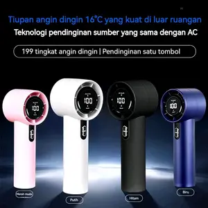 Kipas Angin Turbo WX638 Mini Portable LED Display 100 Speed / Turbo Fan LED Bisa Dibawa Travel