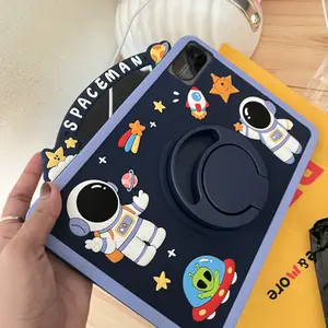 Case for Redmi Pad 2 11 inch 2025 Case Bahan Silikon Softcase Motif Lucu Bonus Pen Stylus dan Tali  Cover Slempang Casing