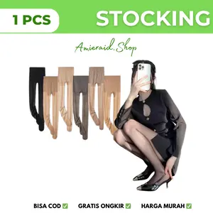 AM KK437 Stocking Pantyhouse Celana Sheleg Kaos Kaki Stoking Wanita Kulit Transparant Sepinggang