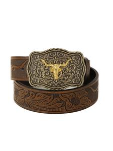 Cinturón con hebilla de PU grabado estilo vaquero occidental, Cinturón con decoración de animales estilo boho para hombre y mujer, Accesorios de moda para uso diario