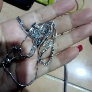 SET PERHIASAN SERUT SILVER TITANIUM PERHIASAN WANITA DEWASA