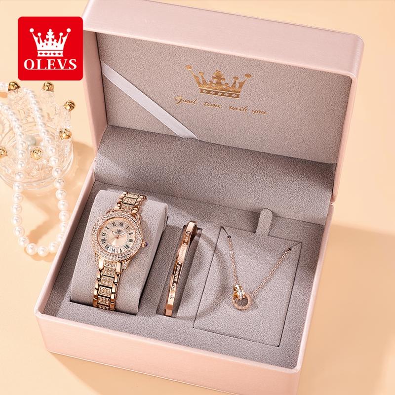 OLEVS Đồng Hồ Dành Cho Nữ Không Thấm Nước Thép Không Gỉ Chính Hãng Thanh Lịch Và Đẹp Mắt Thời Trang Hộp Đựng Đồng Hồ Nữ Hình Tròn 9943T Thích Hợp Cho Công Sở Tiệc Tùng Và Quà Tặng Đi Kèm Với Dụng Cụ