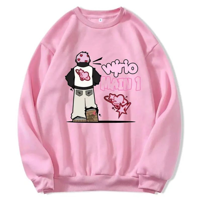 Crewneck Sweater Y2k Anak Wirio Main1 Tren Fashion 2024 Bahan Katun Fleece 6