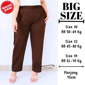 Up Cassandra Pants Wanita Bahan Scuba Tebal Melar Jumbo Big Size Oversize Premium Muat BB 50 - 90 kg Panjang celana import unsex regular