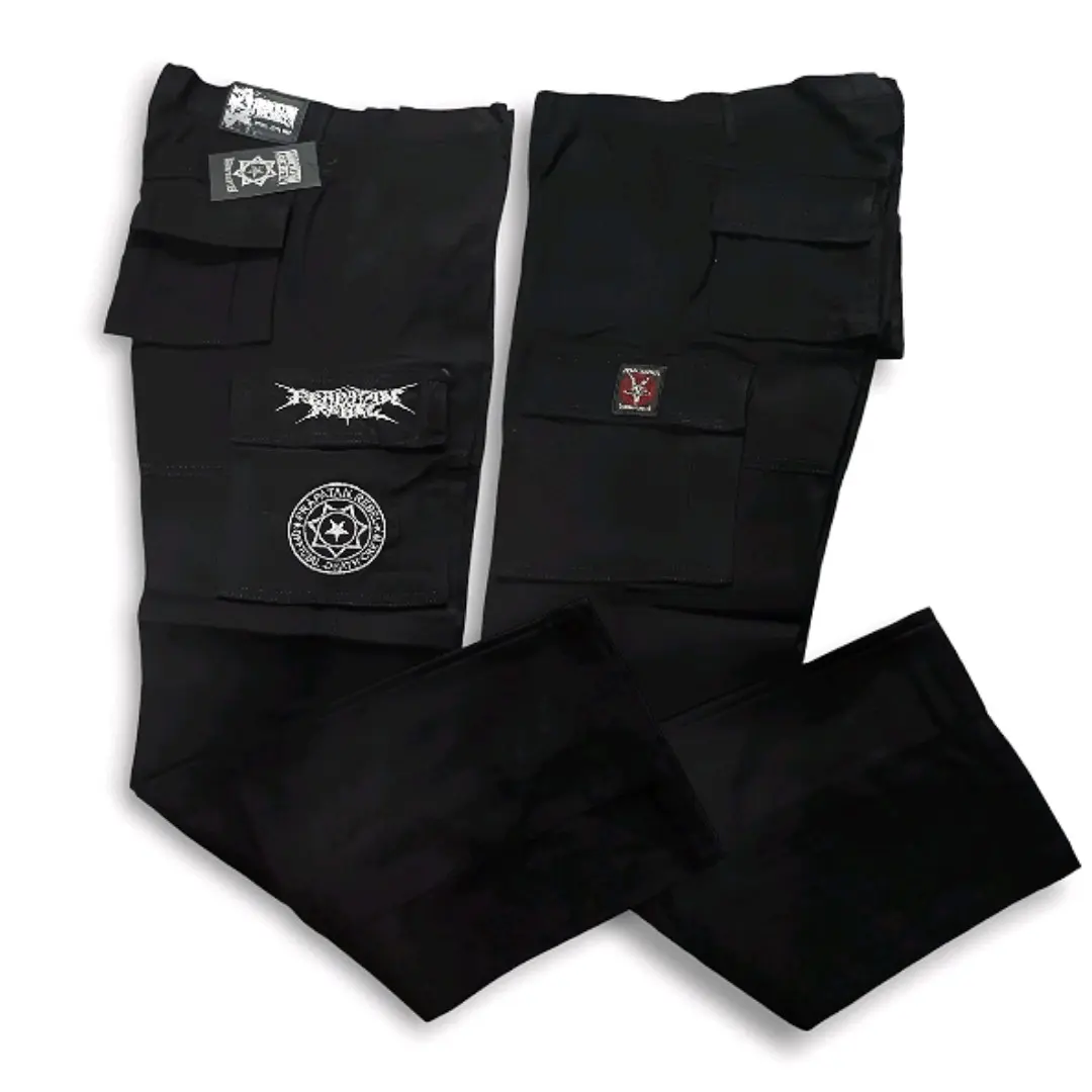 Celana CARGO PANJANG | Hitam | ARMY | Prapatan Rebel