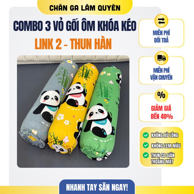  Combo 3 Vỏ Gối Ôm Khóa Kéo Chỉ 100 Xu Chất Liệu Thun Hàn Quốc - Link 2 - Mềm Mại Thoáng Mát Kích Thước 35x100 Nhiều Màu Sắc Đẹp Co Giãn 4 Chiều Dễ Giặt 