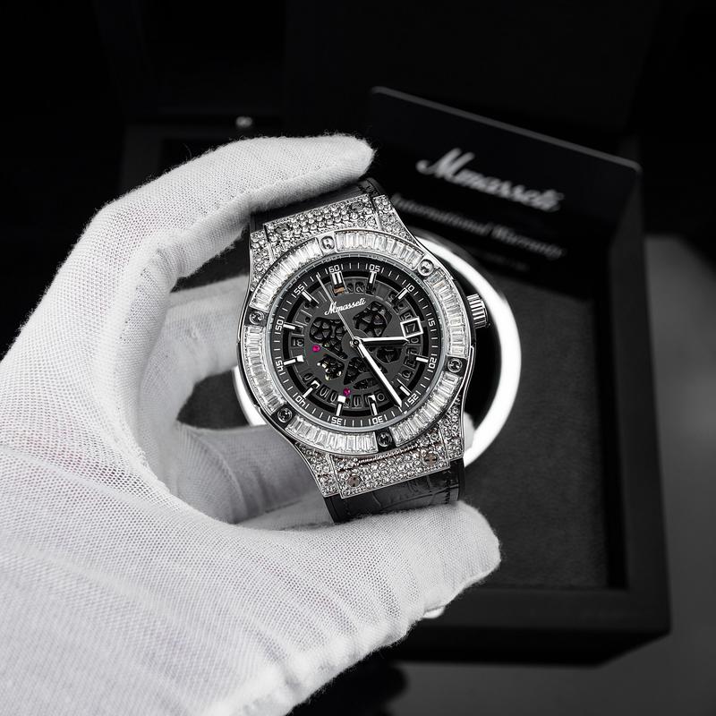 N266 - [ MMASSETI X TANDONGHO ] Đồng hồ nam automatic Mmasseti chính hãng , dây silicon khóa bấm thông minh , chống nước tốt