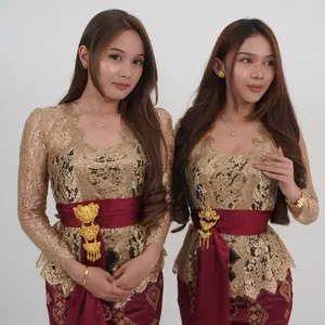 (Kebaya saja) LUNA - kebaya bali jadi metalik glossy - Atasan