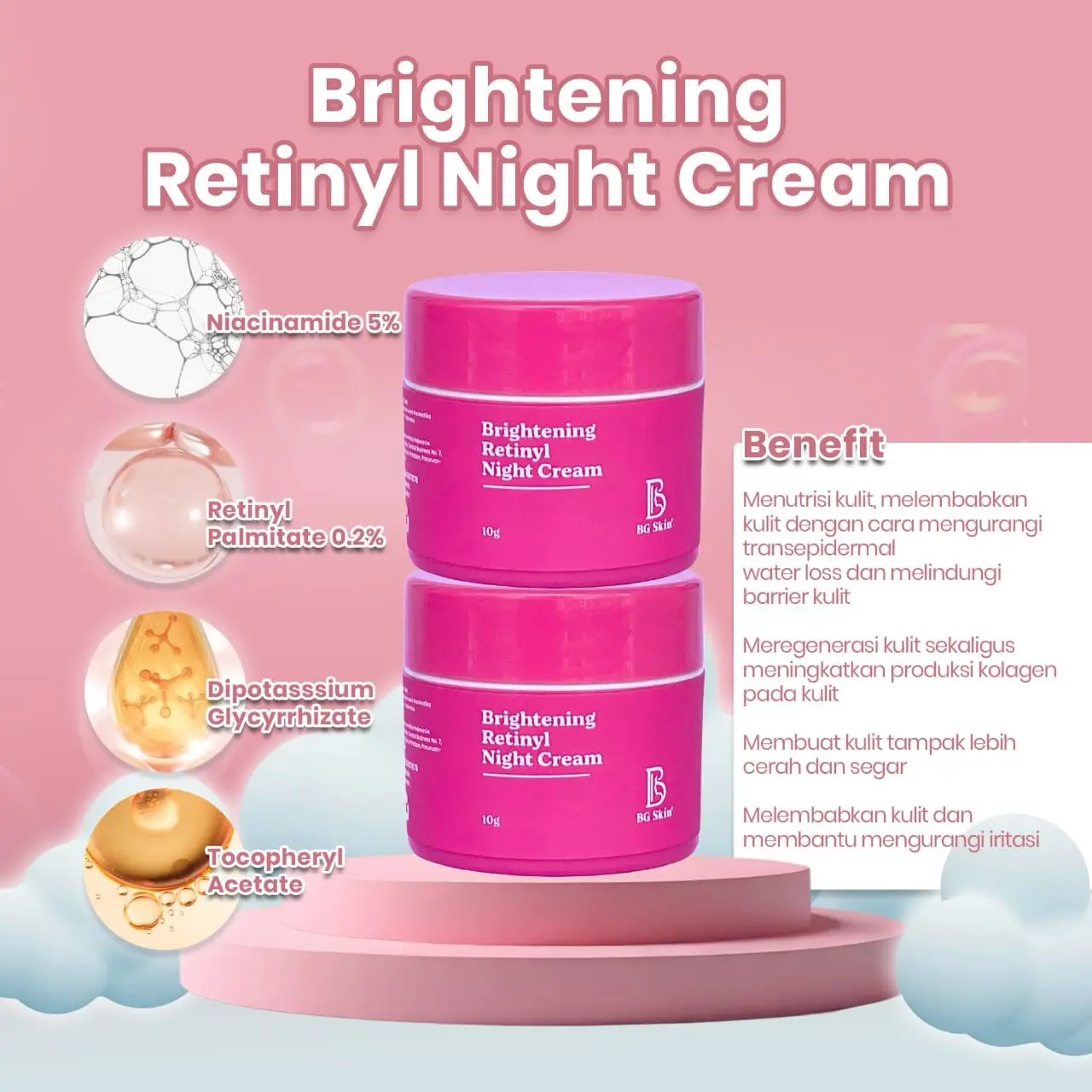 BG SKIN BRIGHTENING NIGHT RETYNIL CREAM