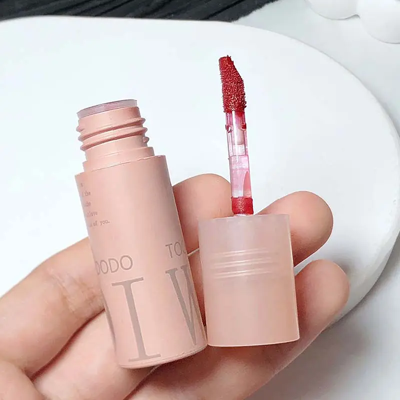 Velvet Lip Glaze Not Easy to Fade Lips and Cheeks for Both White Lip Mud