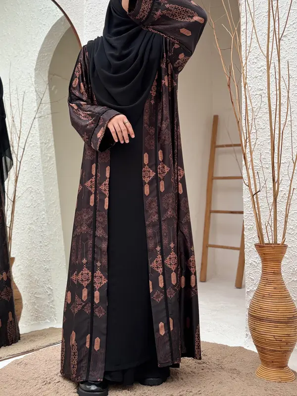 Dmd Apparel - Abaya Raudah armaniesilk kombinasi marbela silk Gamis Cantik Lebaran Simple 5