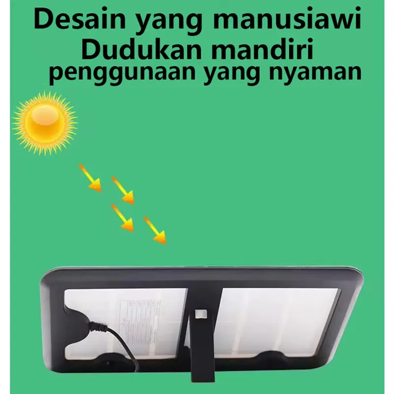 CCLAMP Panel surya  6v3.8w monokristal silikon luar panel fotovoltaik nyaman luar ruangan USB dengan 5 jenis kepala pengisian lampu  tenaga 2