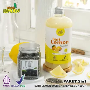 BEST SALLER Paket Hemat Bundling Sari Lemon 500ml dan Chia Seeds 150gram - Suur Lemoen JAKTIM1