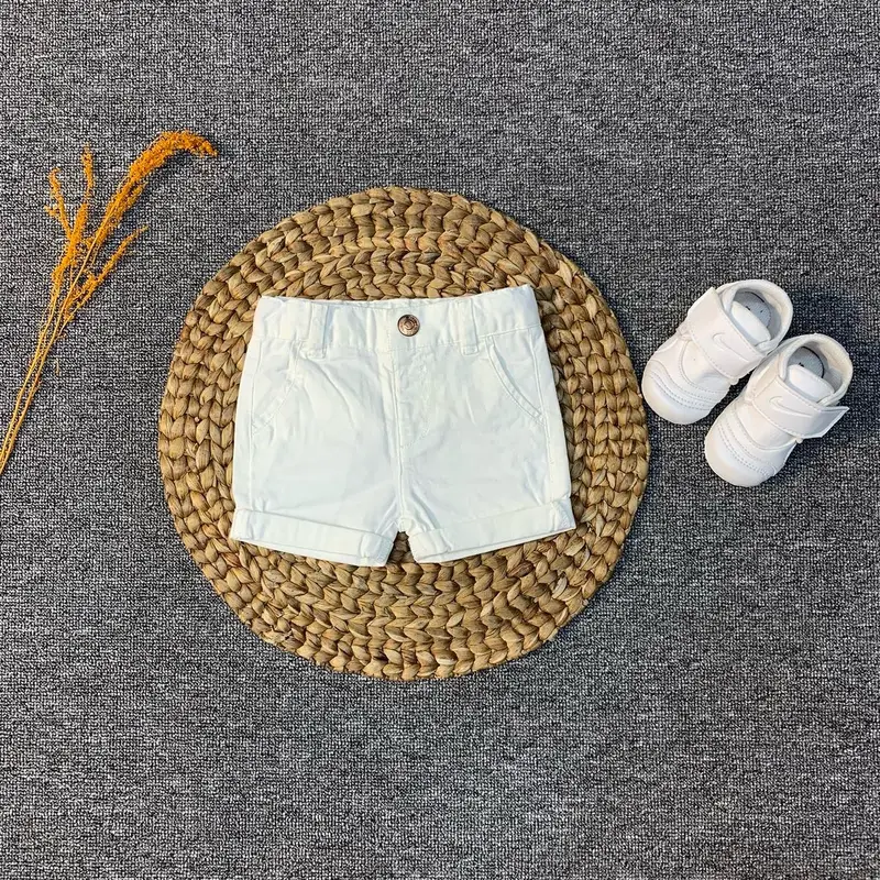 Celana pendek anak laki laki import warna putih , coklat, navy & hitam umur 9 bulan - 4 tahun Katun 4