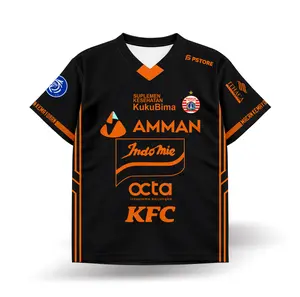 Jersey Sport Bola Persija Jakarta Third130 (2022) Free Custom Nama Dan Nomor Punggung Bahan Dryfit Milano Full Printing