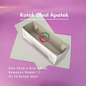Kemasan Hemat isi 28 Kotak Obat Apotek Paling Besar | Kotak Obat Rumah Sakit | 25 cm x 8 cm x 8 cm