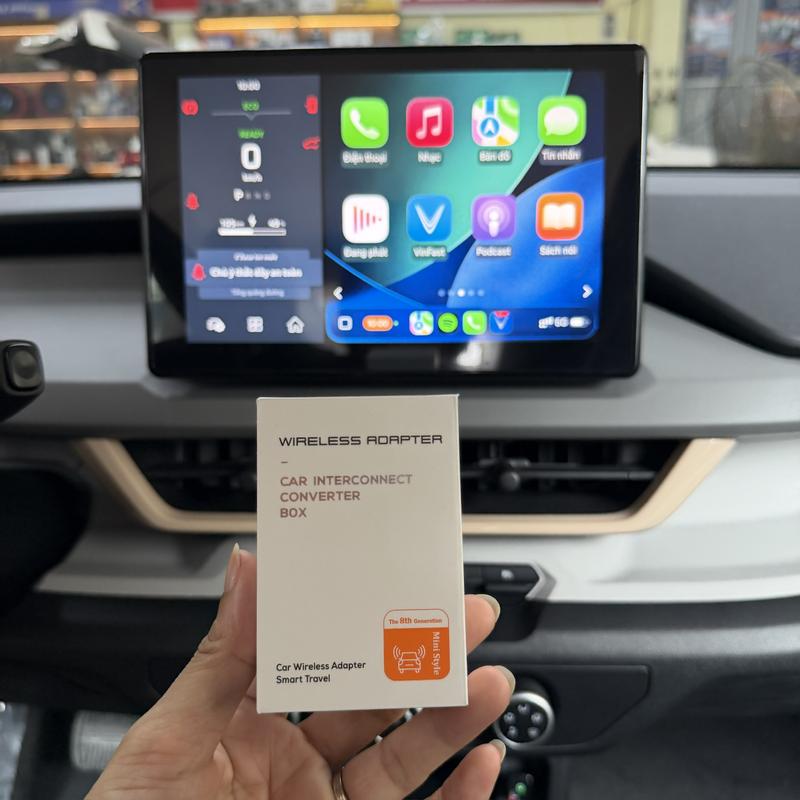 Bộ Chuyển Đổi Apple CarPlay Và Android Auto Có Dây Sang Không Dây Cổng Type-C Thế Hệ Thứ 8