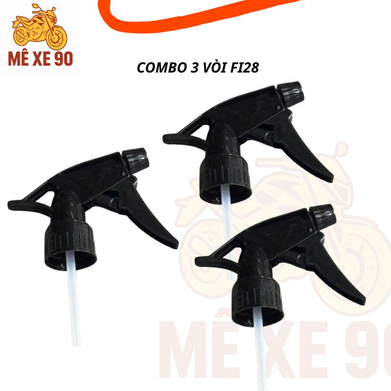 Combo 3 Đầu Vòi Xịt Phun Sương Phi 28 Thay Thế Cho Bình Xịt Cắt Tóc, Bình Kháng