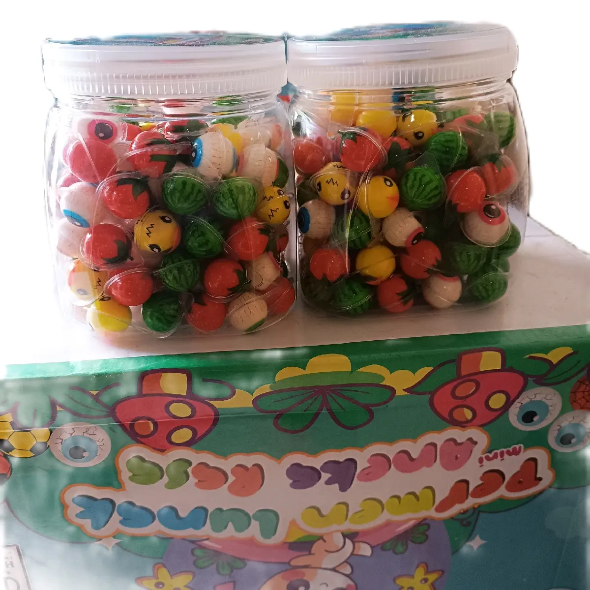 Permen Lunak Mini Mix isi 120 pcs per toples Manis bola jelly fruit balls