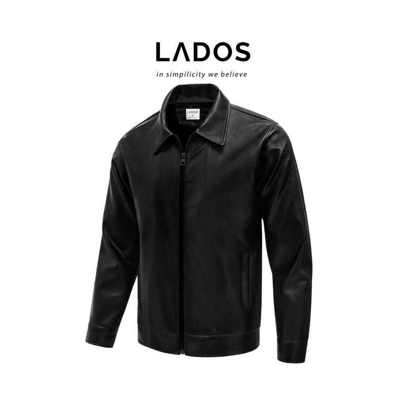  Áo khoác da nam đen PU nhập khẩu cao cấp lót lông dày dặn LADOS - 22119 giữ ấm tốt bền bỉ mạnh mẽ nam tính 