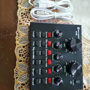 Live Mixer Broadcast Audio USB External Soundcard V8 Bluetooth Elektronik Komputer Laptop Metal Computer