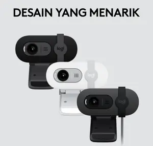 Logi Brio 100 Webcam Full HD 1080p dengan Kamera 2MP, Mikrofon Internal Koneksi USB Kabel