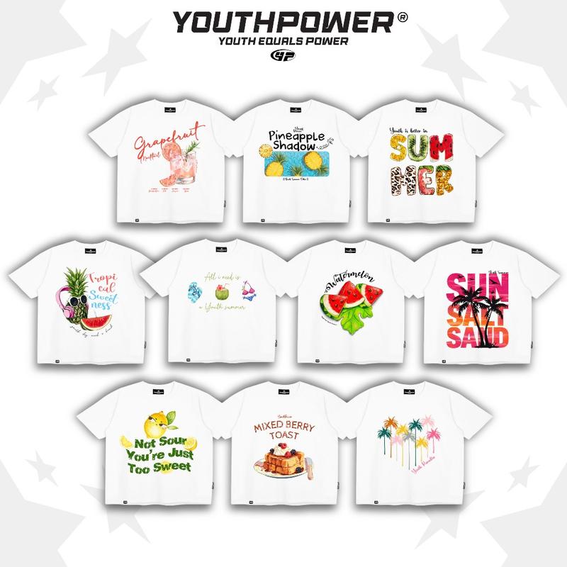 Áo Thun Boxy TROPICAL YOUTHPOWER Form Rộng Nam Nữ Oversize Unisex Cotton 2 Chiều 250gsm Cổ Tròn Local Brand Việt Nam HA.BO