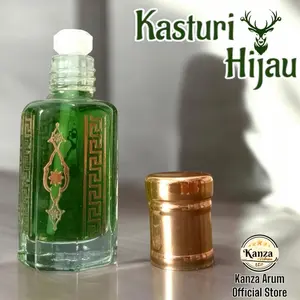Minyak wangi Kasturi Hijau Kanza Arum -Minyak kasturi hijau/Parfum sholat/Parfum non alkohol/Minyak Wangi Kasturi Hijau asli/Perfume/Fragrance/Parfume Uniseks/Kasturi Hijau/Minyak Kasturi/Minyak Wangi non alkohol Pria Wanginya