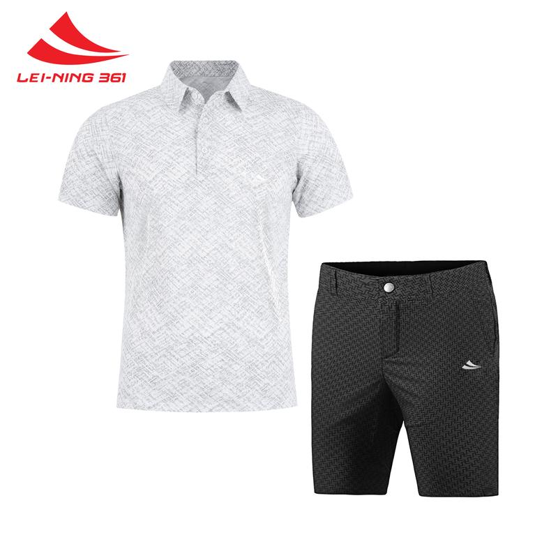 Bộ Áo Polo + Quần Short Lei-Ning 361 Cao Cấp, Kiểu Dáng Sang Trọng, Thể Thao Golf, Tennis, Vải Thoáng Mát-SET.POLO03.AR06.361