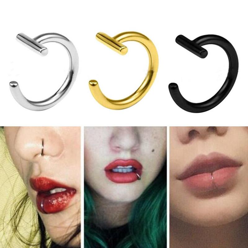 Product Introduction of Lip Ring Magnet Fake Piercing Lip Ring Fake Piercing Lip Clip Fashion For Women Men U2M7 37