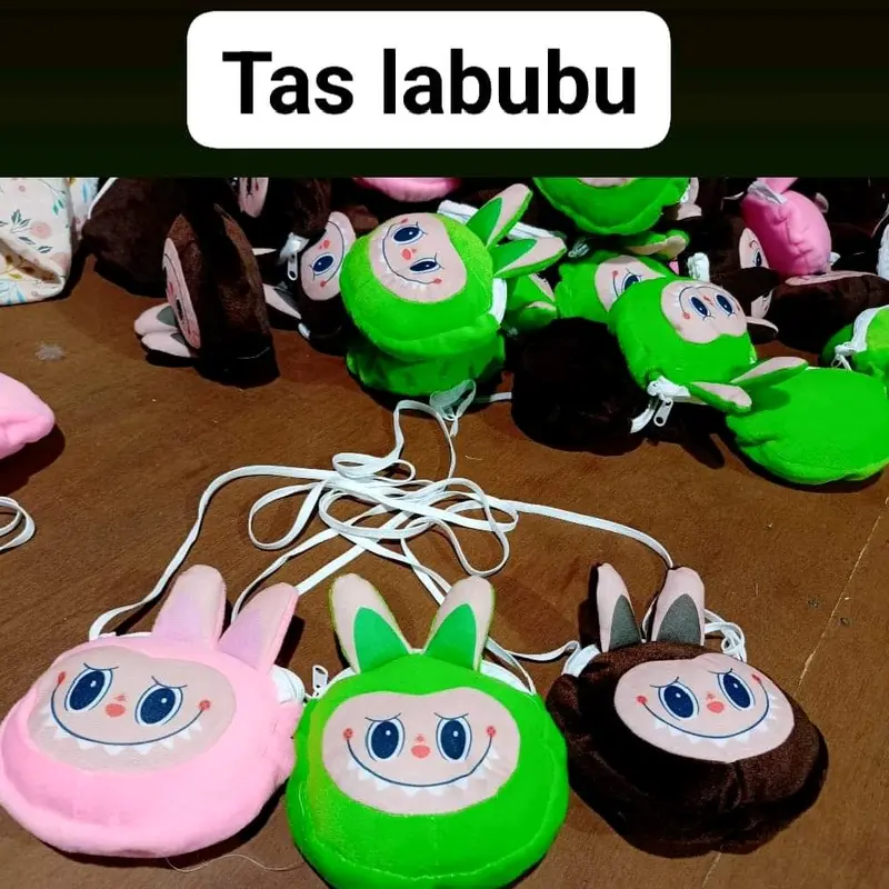 Tas Boneka Kepala Labubu - Hadiah Doll Lucu Warna Acak - Toys 0