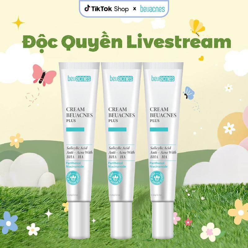 [COMBO 3 TM] - TML930 Combo 3 Kem Mụn BEUACNES PLUS 15g- Giảm Mụn, Sáng Da và Mờ Thâm Mụn Nam Nữ, Làm Đẹp Da Women Skincare Chăm Sóc Da k dùng Cho Bé Trà chấm mụn