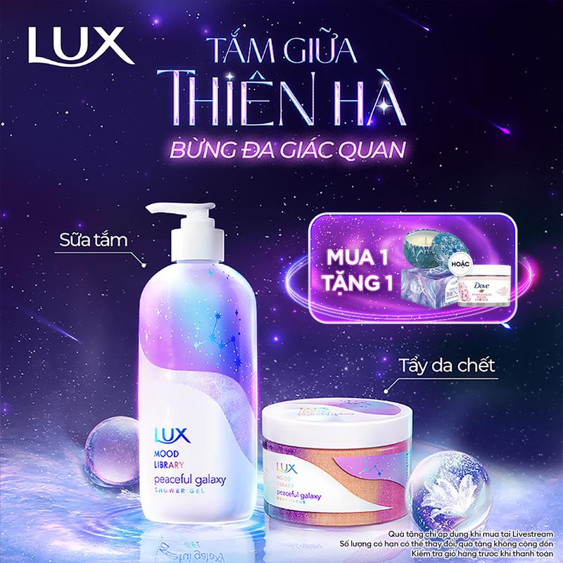  Combo Sữa tắm và Tẩy da chết LUX Mood Library Peaceful Galaxy  1  