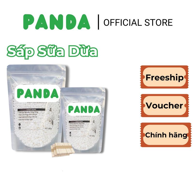 [CHE TÊN] Sáp Wax Lông Nóng Sữa Dừa Cao Cấp PANDASHOP Siêu Bám Lông, Dễ Wax Dùng Cho Da Nhạy Cảm 3 Loại 100g 300g 500g Waxing Kem Cạo Râu Nữ Women Dưỡng Da
