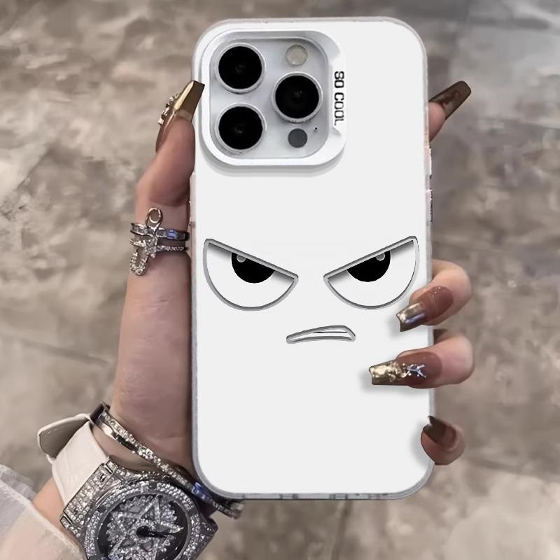 Casing Silkon TPU eksipresi galak untuk iPhone 13/15 pro max 14/Xsmax/R dengan 12/11 Film Lensa Bawaan - romantis dan indah - Ponsel BLJ 2