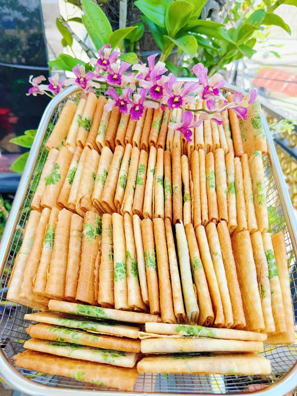 500 gram bánh kẹp ngò nhân đậu phộng nhà làm [ Quyền Trang Miền Tây ]