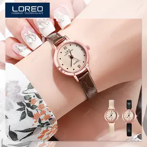 Jam Tangan Wanita Dial Kecil Retro Bisnis Fashion Casual Quartz Analog Women